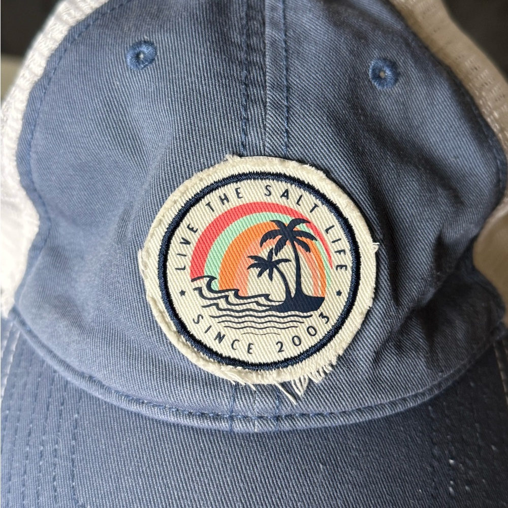 Salt Life Blue and White Trucker Hat - Picture 2 of 5